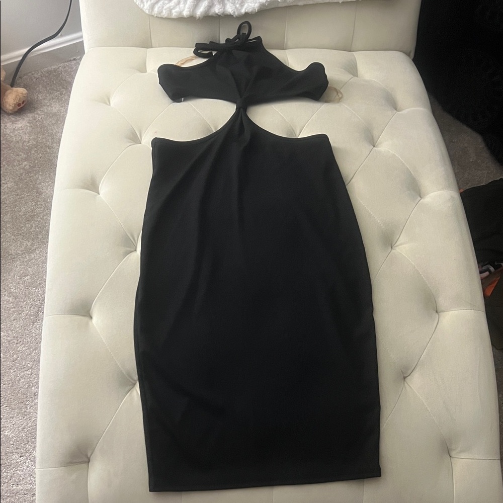 Almost Famous Black Backless Dress